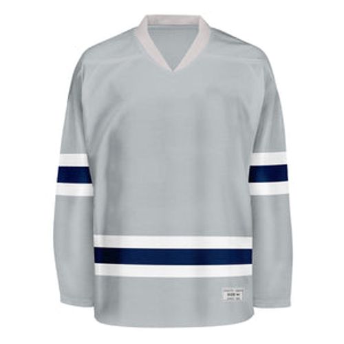 Gray Blank Hockey Jersey  - Uncrested Hockey Uniform for Practice