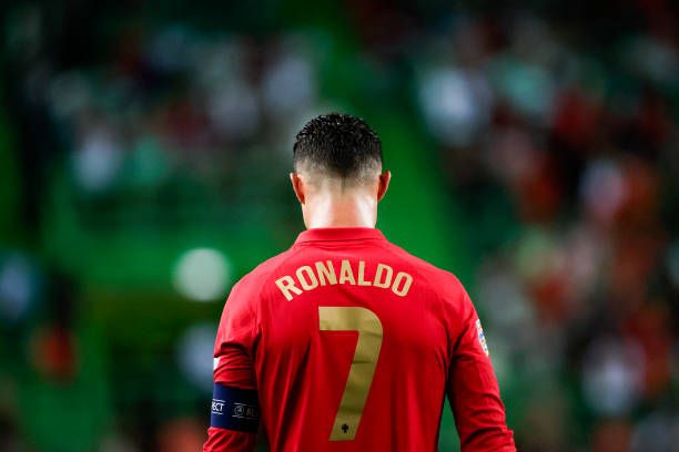 Cristiano Ronaldo of Portugal during the UEFA Nations league match between Portugal v Switzerland at the Estadio Jose Alvalade on June 5, 2022 in...