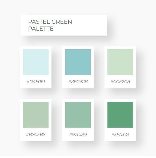 Pastel Green Color Palette Swatch