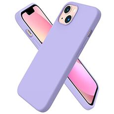 ORNARTO Compatible with iPhone 13 Case 6.1, Slim Liquid Silicone 3 Layers Full Covered Soft Gel Rubber Phone Case Protective Cover 6.1 Inch-Light Purple
