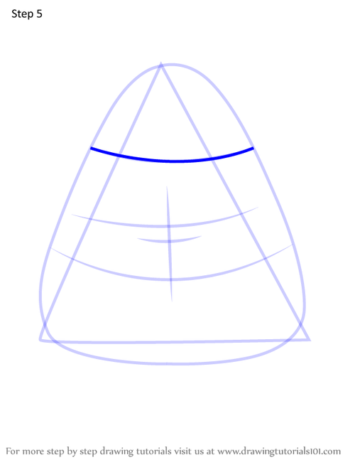 How to Draw Candy Corn Step 8