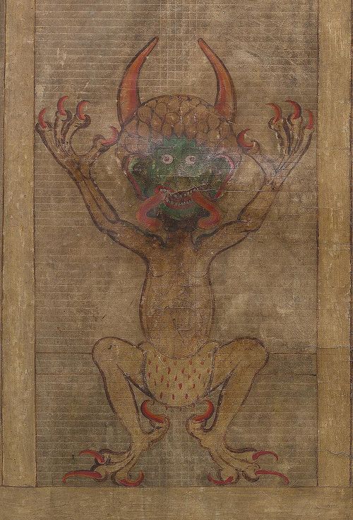 devil s portrait herman the recluse codex gigas benedictine monastery of podla%c5%beice early 13th century