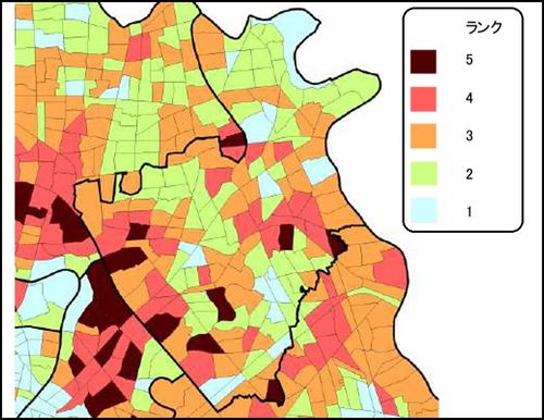 東京都葛飾区の地震地域危険度