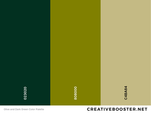 Olive and Dark Green Color Palette