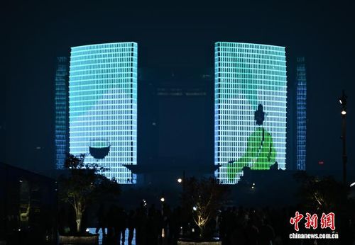 杭州上演春日主题灯光秀浓郁春意溢满“城市封面”