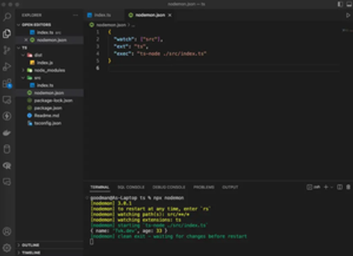 How to set up TypeScript for a Node.js project