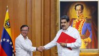 Petro and Maduro meet after friction over electoral disqualification of María Corina Machado | International | EL PAÍS English