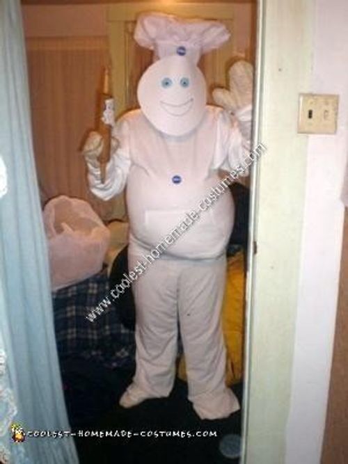 Homemade Pillsbury Doughboy Halloween Costume