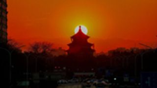 天坛祈年殿现“悬日”景观