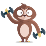 emoji, emoticon, gym, sloth, smiley, sticker, workout