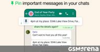 You can now pin multiple messages in a WhatsApp chat - GSMArena.com news