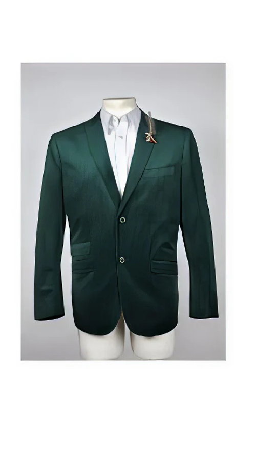 Mens Green Blazer Velvet Blazer Mens 2 Button Velvet Hunter ~ Olive Green Sportcoat Jacket