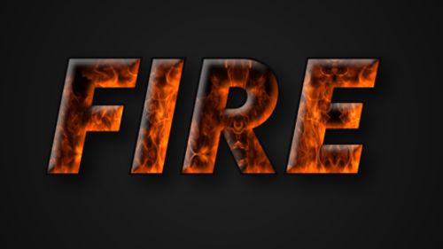 Fire Text effect template