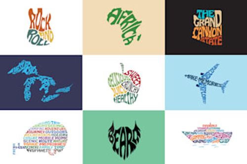 do a word art design in the shape you want