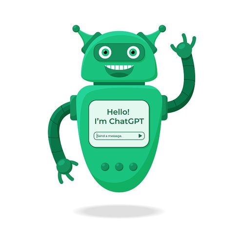 可爱的机器人聊天GPT挥手图片下载