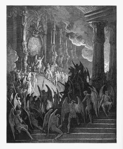 high on the throne of a royal state victorian engraving, 1885 - throne-of-god stock illustrations
