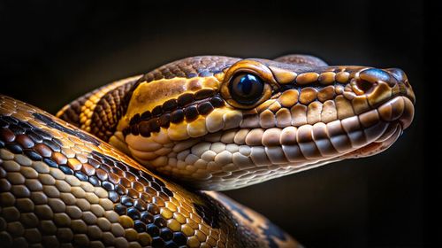 Python snake with detailed brown scales