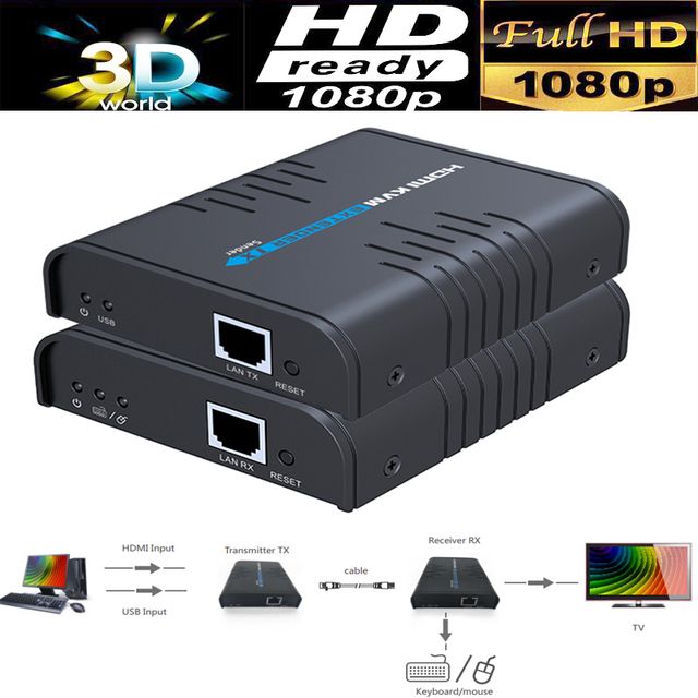HDmatters LKV373KVM USB HDMI KVM extender über IP durch cat5e/6 kabel bis zu 120 Mt (ein sender zu N empfänger)