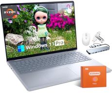 Dell Inspiron 16 Business Laptop, 16" FHD+ Touchscreen, AMD Ryzen 7-8840U(Up to 5.1GHz), 16 GB DDR5 RAM, 1 TB SSD, AMD Radeon Graphics, Backlit KB, Fingerprint, Copilot AI, Win 11 Pro