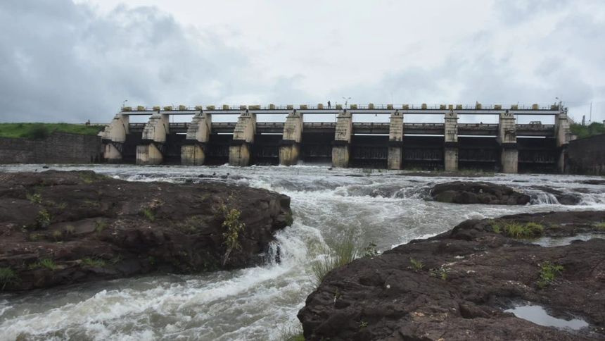 Gangapur Dam's water level rises