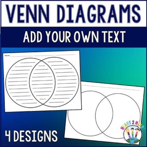 Preview of Venn Diagram Template Blank Venn Diagram With Lines Editable Google Slides