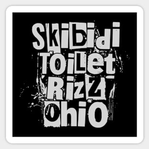 Cool Skibidi Toilet Rizz Ohio meme Sticker