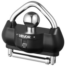 VEVOR Trailer Hitch Lock, Fits for 1-7/8 in, 2 in, 2-5/16 in Couplers, Heavy-Duty Anti-Theft Trailer Ball Lock with 3 Keys, Prying-Resistant, Adjustable Height Design for RVs, Boats, Trailers, Black