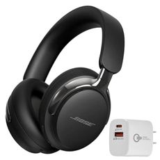 Bose (2nd Gen QuietComfort Ultra Bluetooth Headphones, Wireless Headphones with Spatial Audio, Over Ear Noise Cancelling with Mic, Up to 30 Hours of Play time + 20W Wall Charger (Black)