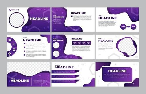 Business Presentation Template Collection vector