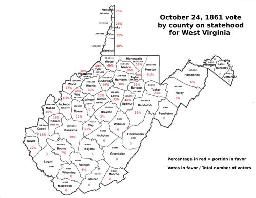 october 24 1861 county vote for west virginia statehood