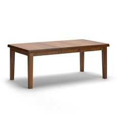 Signature Design by Ashley Ralene Rectangular Dining Room Extension Table, Seats 8, Self-storing Extension Leaf, Wood, 42" W x 78.13" D x 30.25" H, Medium Brown