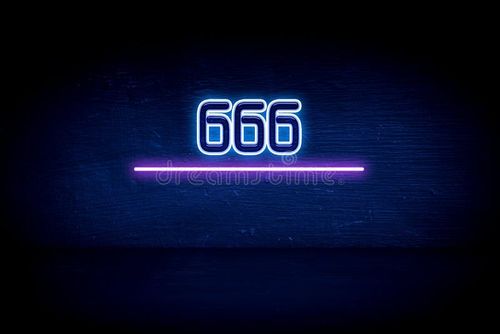 666 - blue neon announcement signboard. 666 stock images, royalty-free photos and pictures