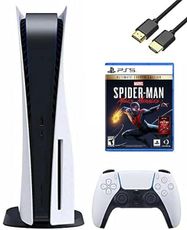 Playstation 5 Disc Version PS5 Console Bundle with Marvel's Spider-Man (Renewed)