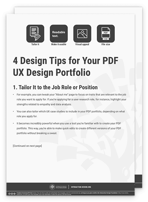4 Design Tips for Your PDF UX Design Portfolio