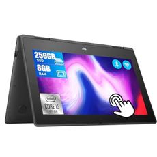 HP ProBook x360 11 G6 EE 2-in-1 Laptop, 11.6" Touchscreen Notebook, Core i5-10210, 8 GB RAM, 256 GB SSD, Wi-Fi, Bluetooth, CAM, Windows 11 Pro (Renewed)