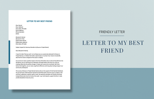 Letter To My Best Friend in Word, Google Docs, Pages - Download | Template.net