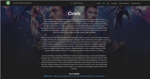 Cineb TV site to watch Netflix movies for free