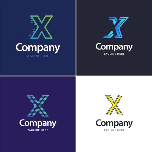 Free Vector letter x big logo pack design creative modern logos design for your business vector brand name illustration