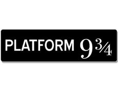3x9 inch Black & White Platform 9 3/4 Bumper Sticker -Hogwarts Sign Harry Potter Vinyl Decal Sticker Car Waterproof Car Decal Bumper Sticker