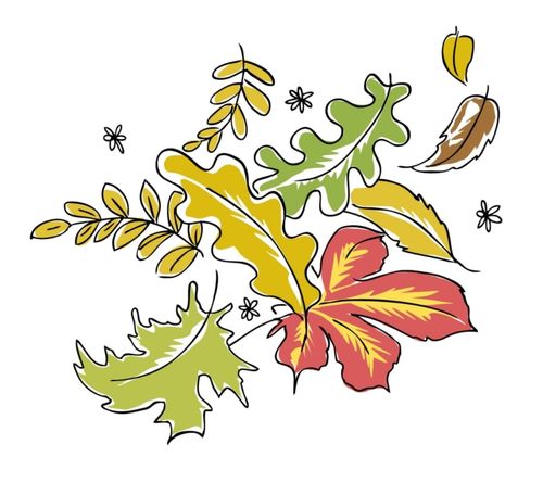 Obrázky a kresby podzimu pro skicování