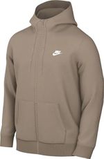 Nike Sportswear Club Fleece Men's Full-Zip Hoodie (BV2645-247, Khaki/Khaki/White) Size Small