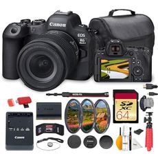 Canon EOS R6 Mark II Mirrorless Camera with 24-105mm f/4-7.1 is STM Lens Bundle | 24.2MP Sensor, Dual Pixel AF II & 4K 60p Video | Great for Events & Hybrid Creators + 64GB Card + Bag + More