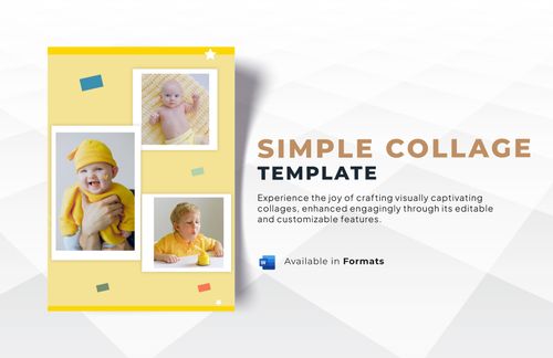 Simple Collage Template in Word - Download | Template.net