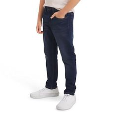 Lee Boys' 5 Pocket Straight Fit Stretch Waist Denim Jeans, Dan Wash, 10