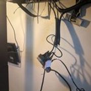 r/DIY - Standing desk Cable management