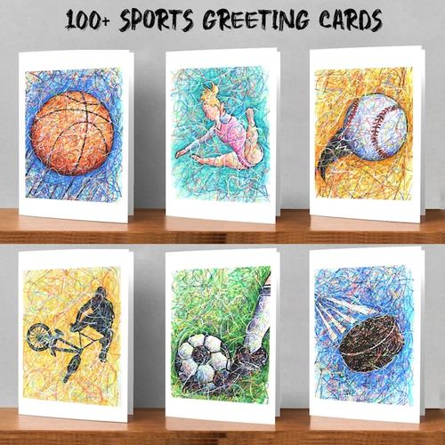 Choose from 100+ Birthday Cards for Sports Fans, Greeting Cards for him, Sports Cards for kids, boys and girls birthday card