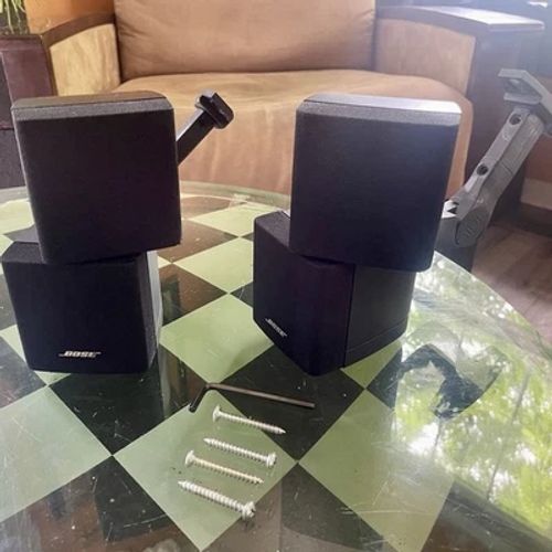2 Bose Very Good Cond Black Double Cube Speakers & Mounts Lifestyle DoubleShot - Image 1 of 4