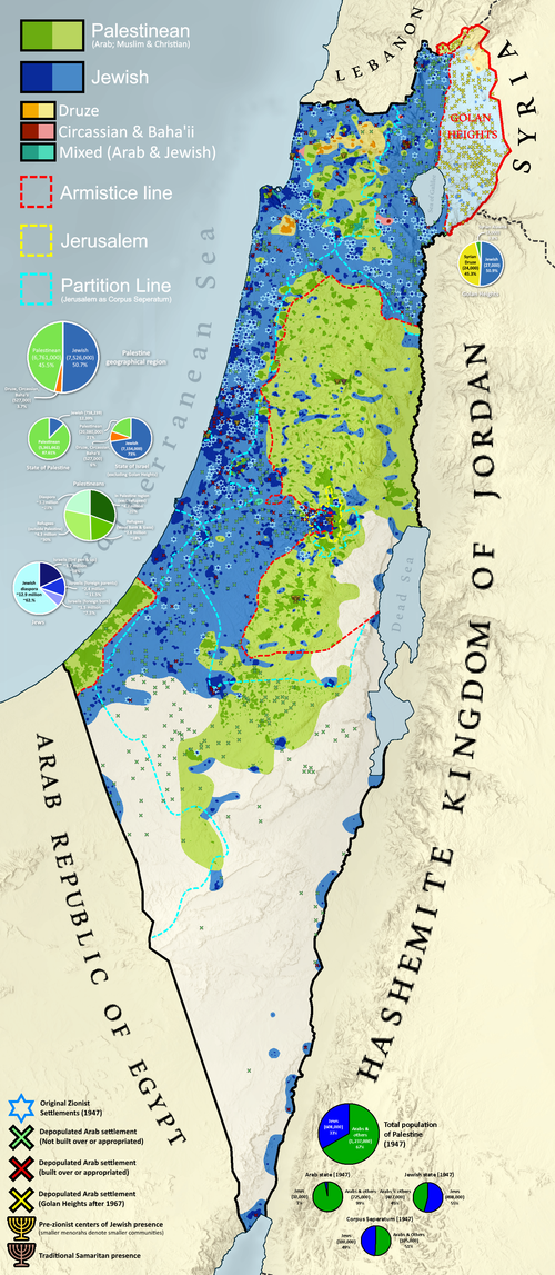 r/MapPorn - Detailed demographic map of settlements in Israel-Palestine