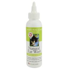 Miracle Care Natural Ear Wash for Cats, 4 Ounce, Gentle Itch Relief Caused by Ear Mites