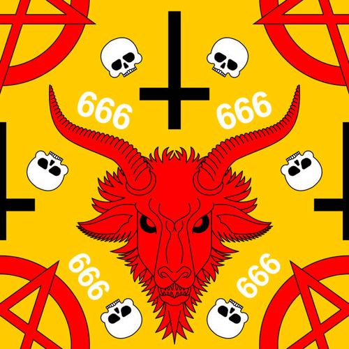 Baphomet Demon pattern seamless. Satanic background. Satan with goat head ornament. Devil symbol pentagram texture Baphomet Demon pattern seamless. Satanic background. Satan with goat head ornament. Devil symbol pentagram texture beast-666 stock illustrations